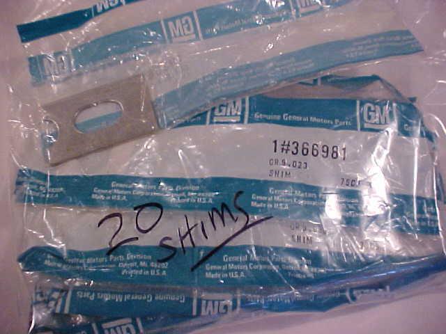 (20) - nos - gm -  corvette body mount shims - part #366981