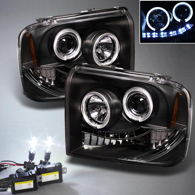 4300k hid kit + 05-07 f2/3500, 05 excursion 1pc black halo projector headlights