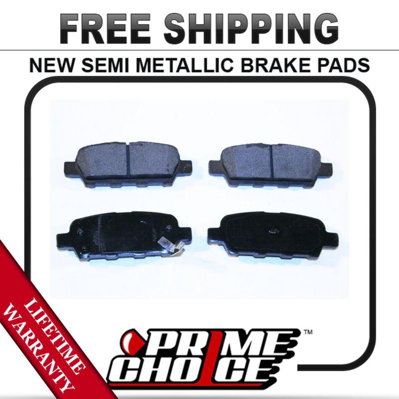 Rear semi metallic disc brake pad kit full set with lifetime warranty