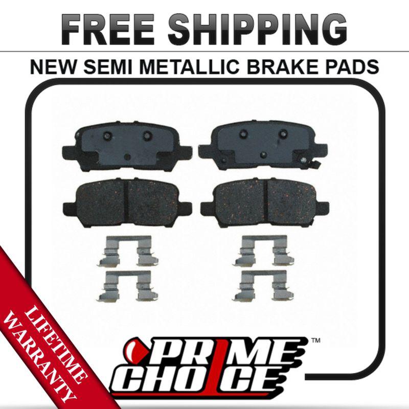 Rear semi metallic disc brake pad kit full set with lifetime warranty