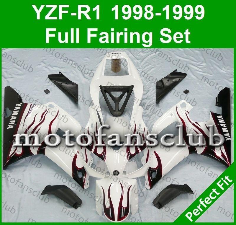 Fit yamaha yzf r1 98 99 yzfr1 1998 1999 1000 fairing bodywork plastics #05 c