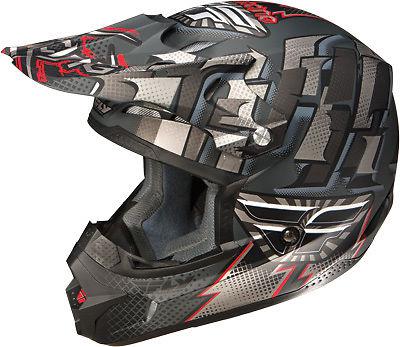 Fly kinetic dash helmet matte black/silver 3x 73-34853x