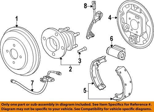 Chevrolet gm oem 13304927 brake pad or shoe, rear/drum brake shoe