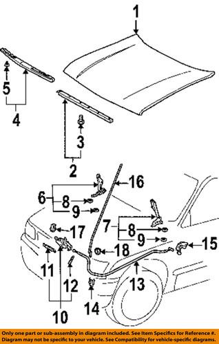 Toyota oem 5351035180 hood-lock assembly