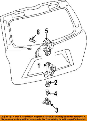 Toyota oem 6937048010 lift gate-lock assembly