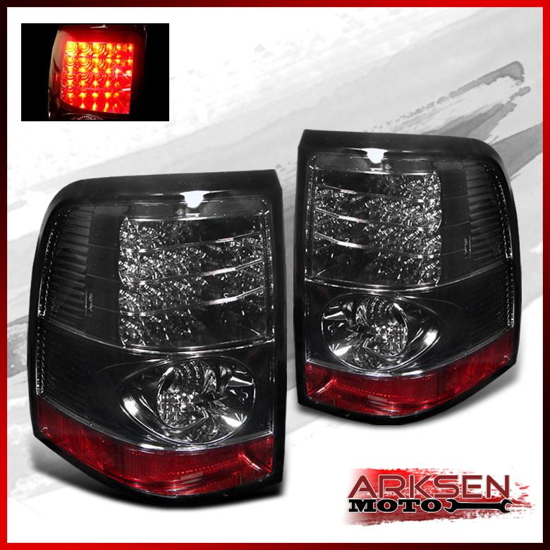 Smoked 02-05 ford explorer sport suv led tail brake lights lamps pair left+right