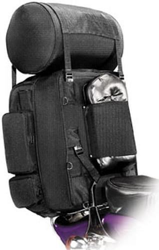 New t-bags super-t bag with top roll and net nylon tail bag, black,