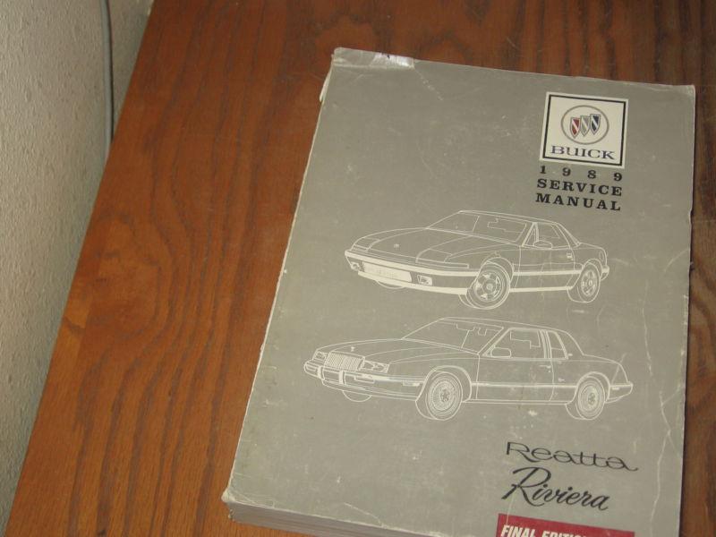 1989 buick riviera reatta factory shop service manual oem final edition