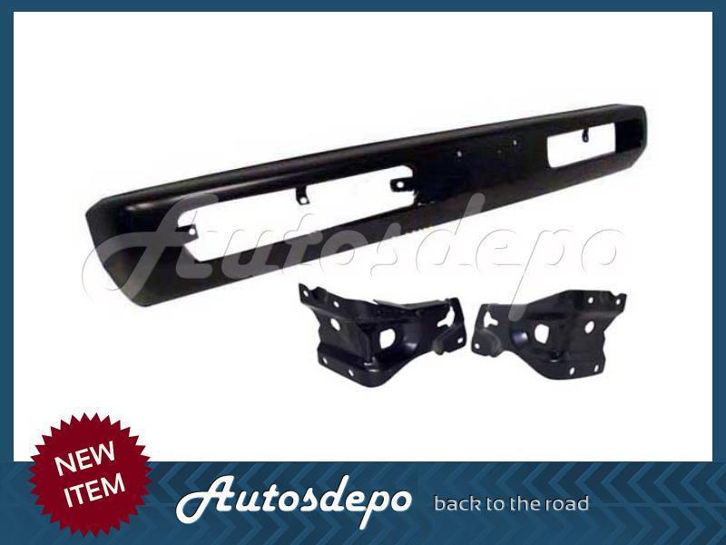 1996-1997 nissan hardbody pickup 4wd front bumper face bar black bracket 3pcs