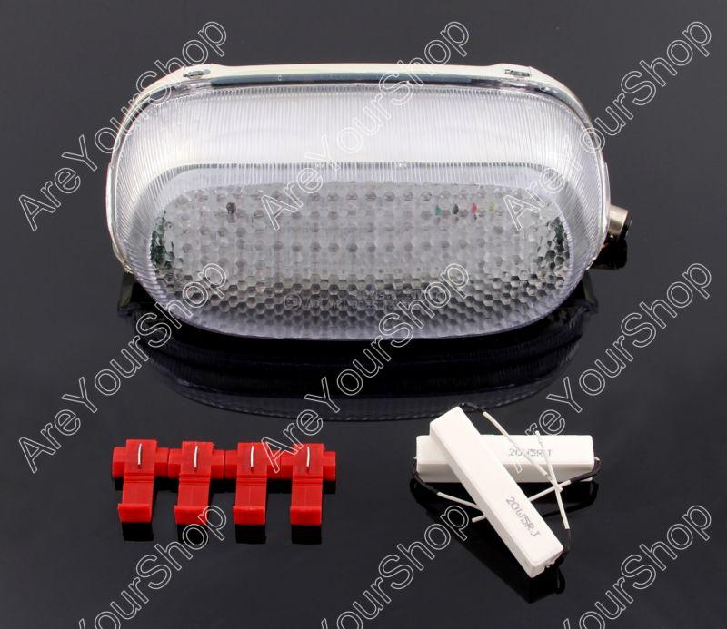 Clear led taillight + turn signals kawasaki zzr600 zzr250 2004 zx600e zx11r/zx11