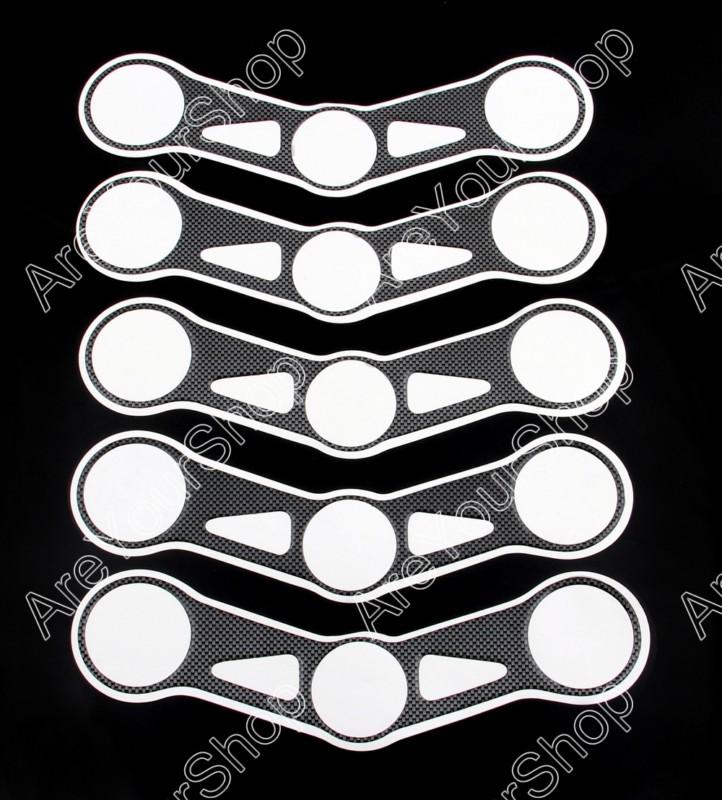 5 pcs decal pad triple tree top clamp upper front end kawasaki zx10r 2004-2005