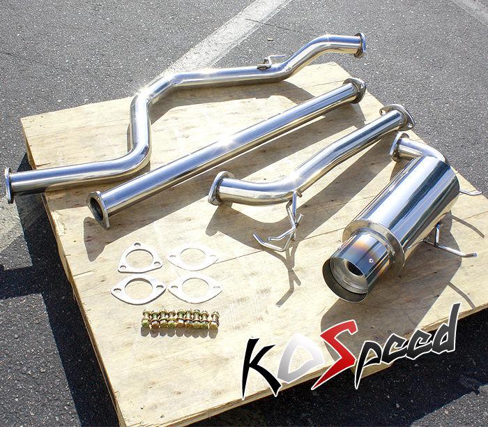 Stainless steel catback cat back exhaust system 90-93 integra da5-da9 burnt tip