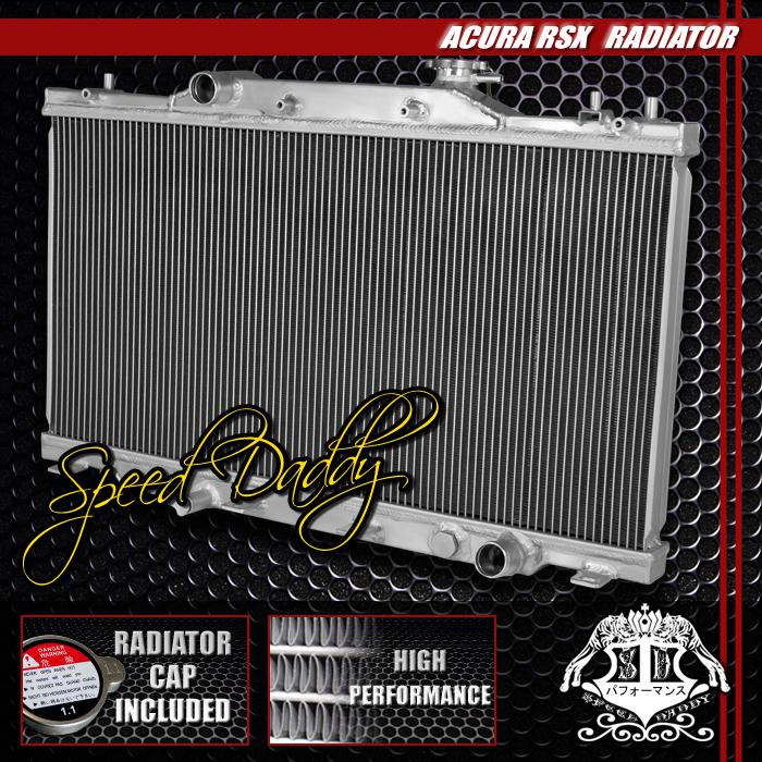 Dual core full aluminum racing 2row cooling radiator 02-06 acura rsx type-s/base