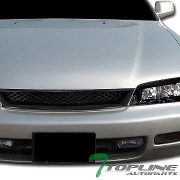 Jdm blk style mesh type front hood bumper grill grille abs 94-97 honda accord r