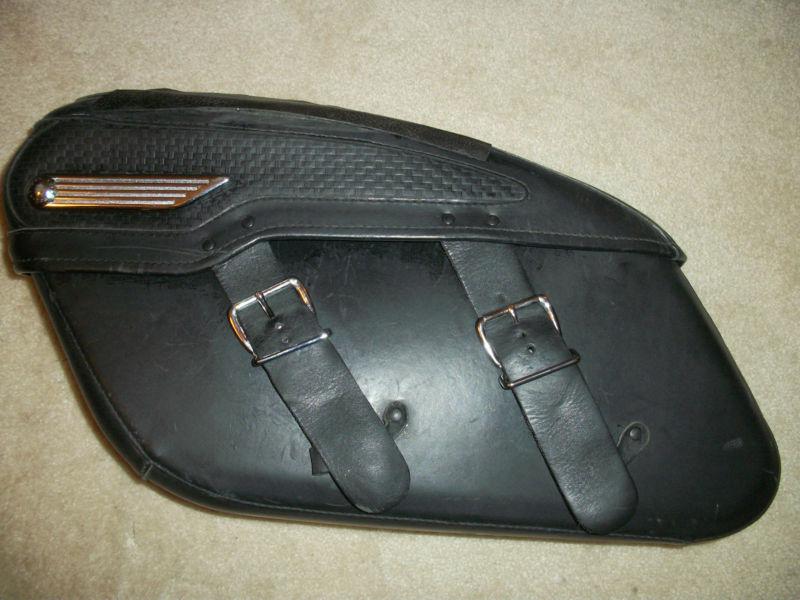 Harley flhrc road king classic hard leather touring saddle bags left