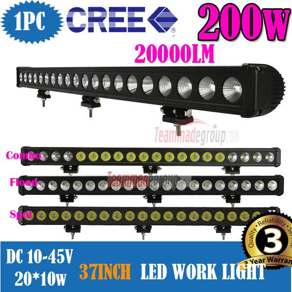 32" inch 200w cree led light bar combo beam 4wd car boat ute driving work light