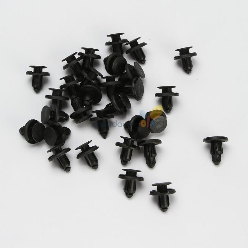 30pcs nylon rivet bumper mud flaps retainer clip fastener for nissan 01553-09611