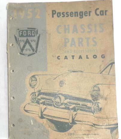 1949 - 1952 ford car chassis parts and accessories catalog manual original