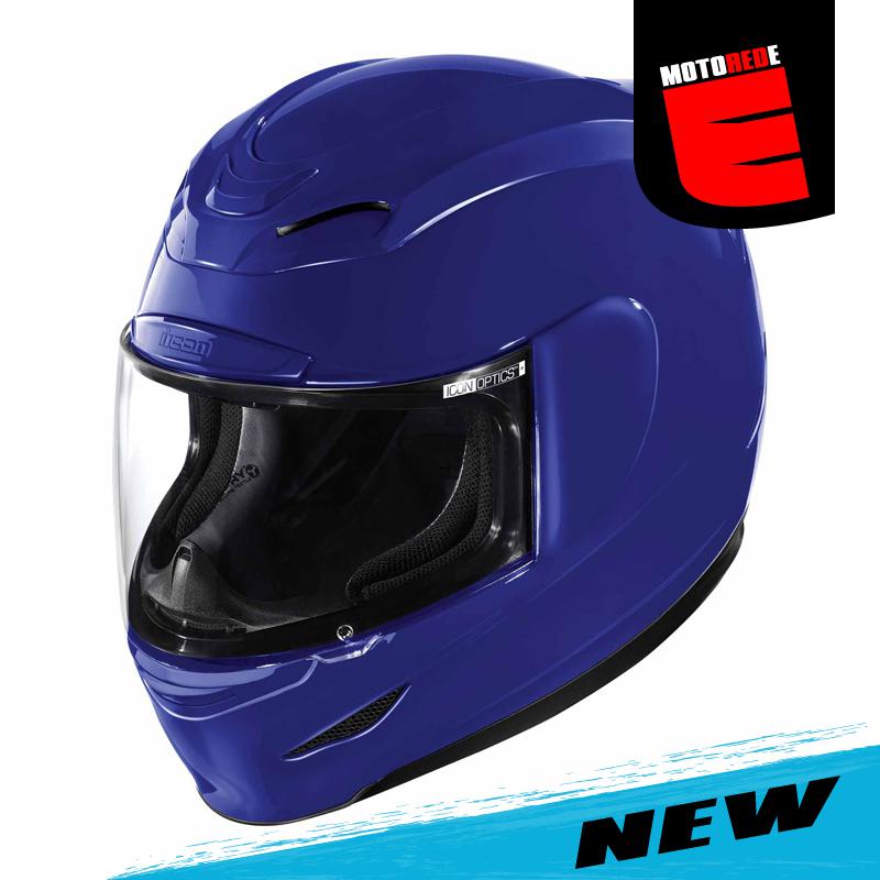 Icon airmada gloss motorcycle full face helmet blue xsmall xs