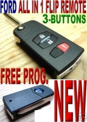 Ford f150 f250 f350 edge taurus-x flip transponder chip keyless entry key remote