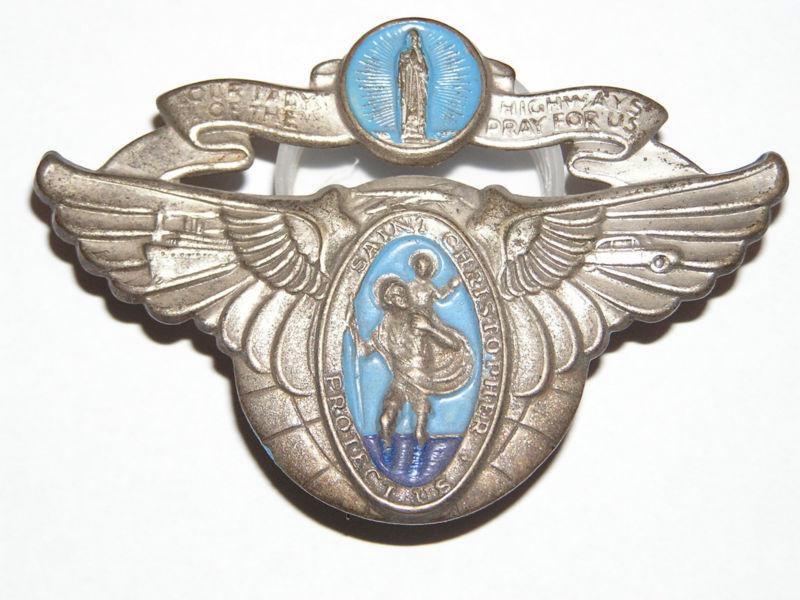 1930's 1940's 1950's saint christopher visor medal