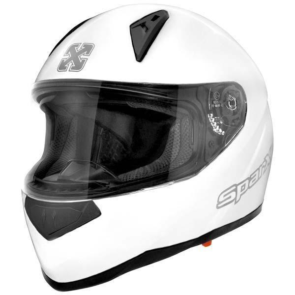 Sparx tracker stiletto motorcycle helmet white