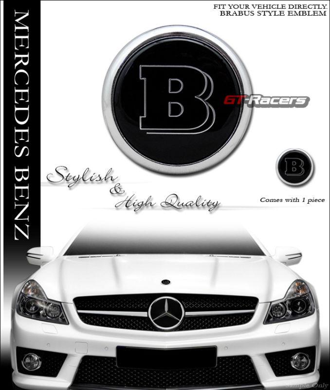 "b" style front hood emblem badge 1p mercedes-benz s-class w126 w140 w220 w221