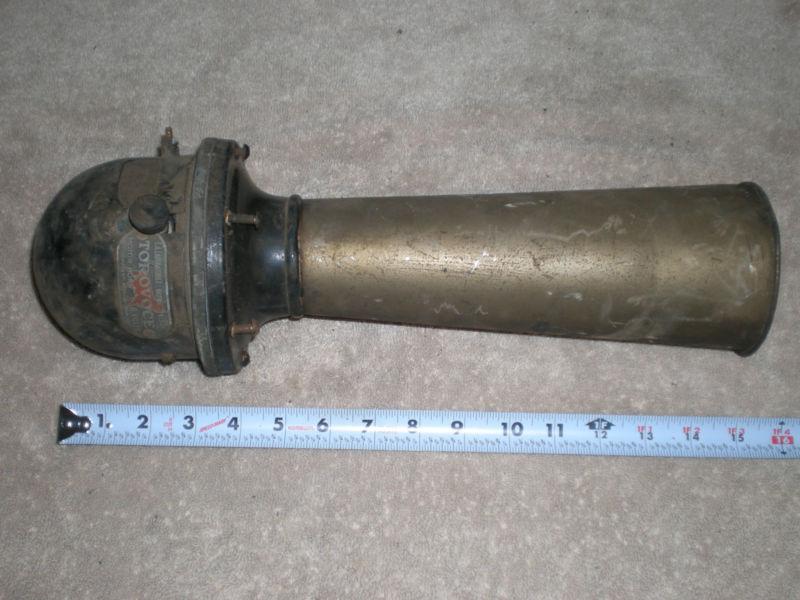 Vintage "torovoce" motor horn 6 v - works! - 1920's - e.a. labs, brooklyn ny