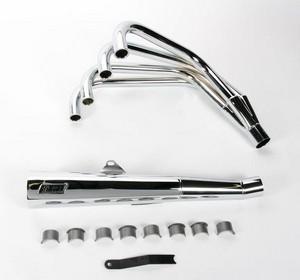 Vance & hines megaphone 4:1 exhaust full system chrome for kawasaki kz1000