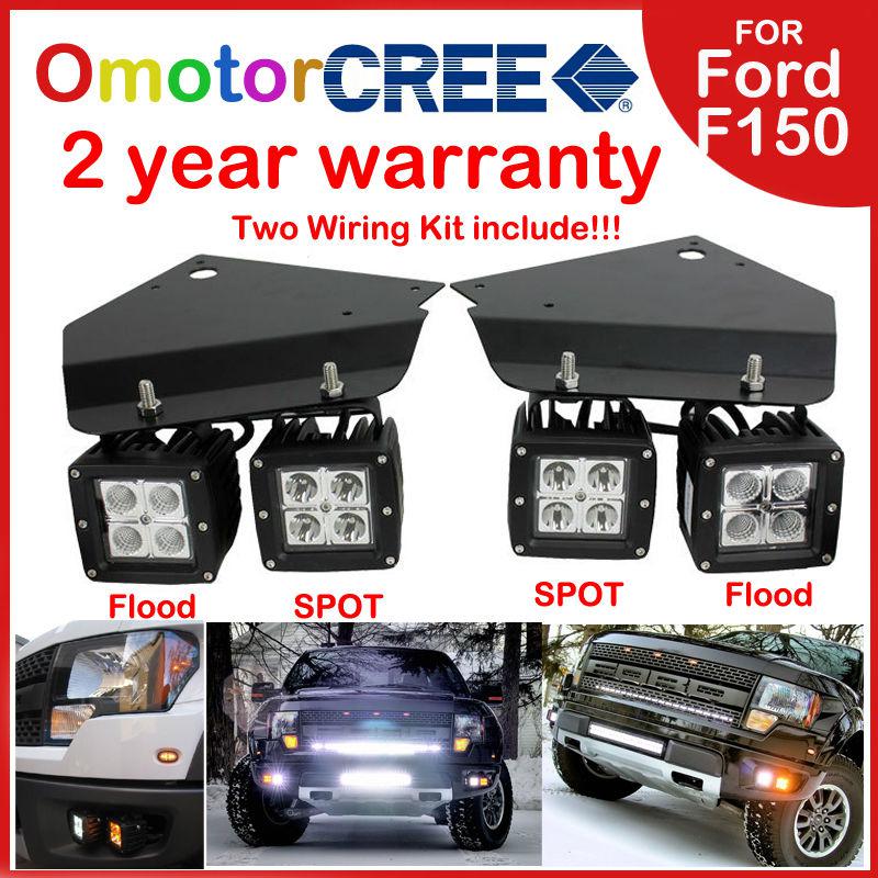 !!!4x12w cree led for ford f150 raptor flood spot light off road driving lights 