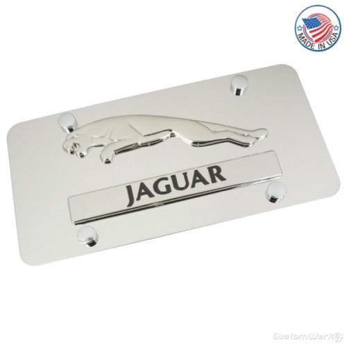 Jaguar logo + name on polish license plate xj xk s x xf