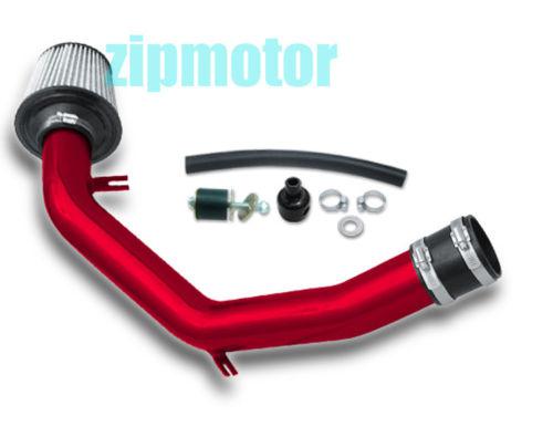 1999-2005 vw golf jetta gti 1.8t cold air intake+cone filter system red aluminum