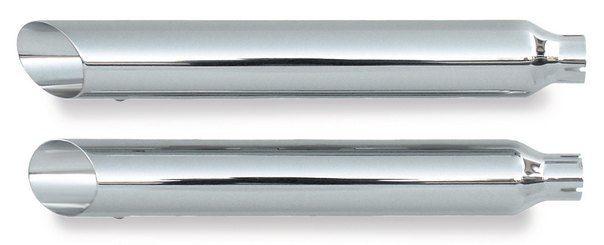 Rush slip-on exhaust 2.25 baloney cut chrome for harley xl 92-03