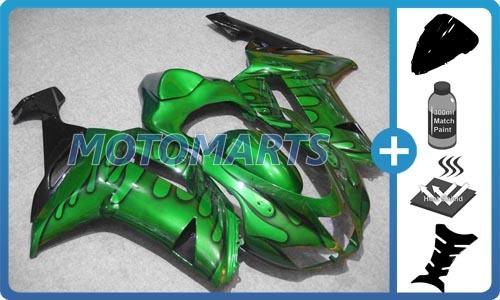 Bundle for kawasaki ninja zx6r 07 08 injection body kit fairing & windscreen ad