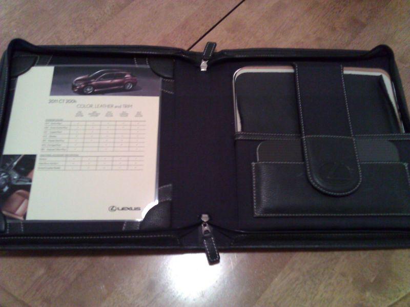 2011 lexus ct200 dealer genuine leather sales brochure binder 