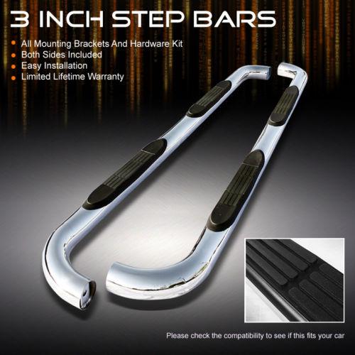 06-08 ram pickup ext. crew cab 3" polished stainless steel side step nerf bar