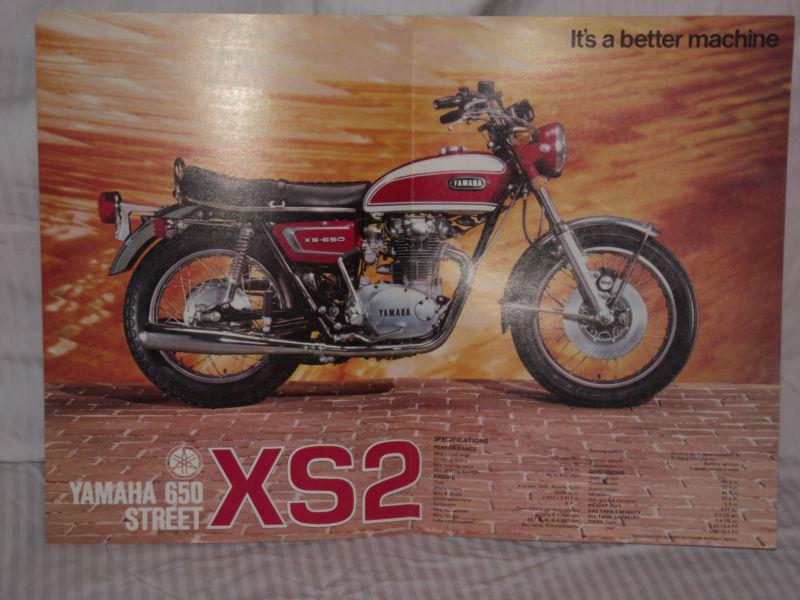 Yamaha xs2 650 motorcycle original vintage dealer brochure 