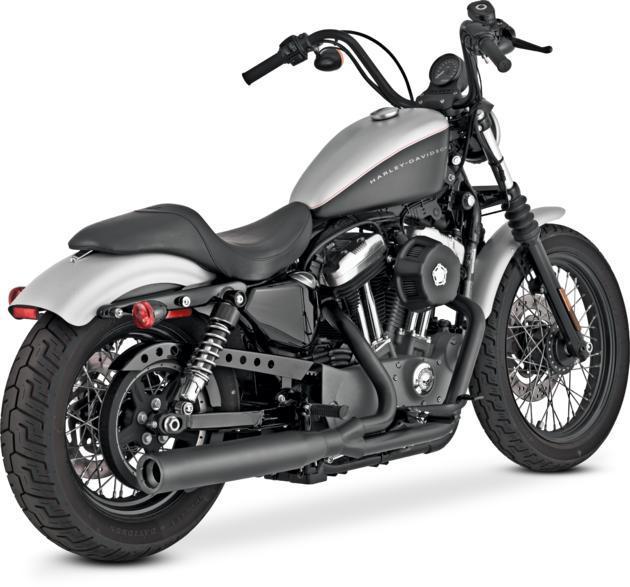 Vance & hines blackout 2-1 full exhaust black harley xl1200r 04-08