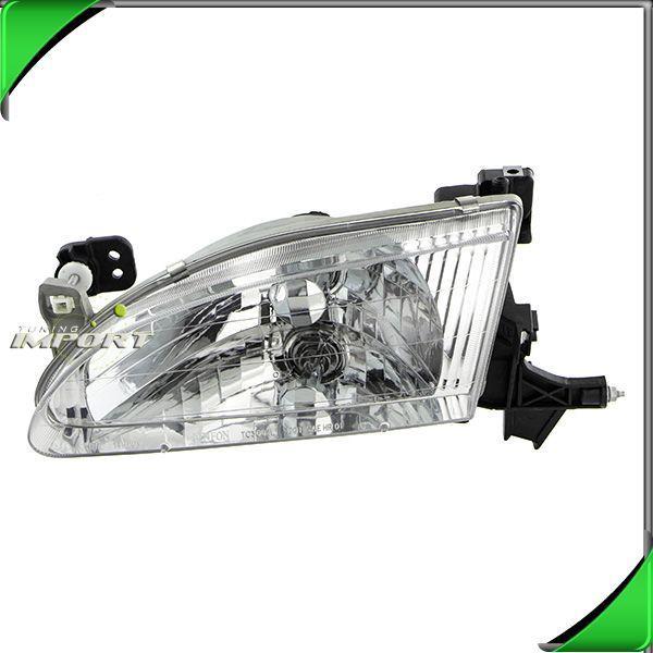 98-00 toyota corolla le clear lens chrome left driver head light lamp w bracket