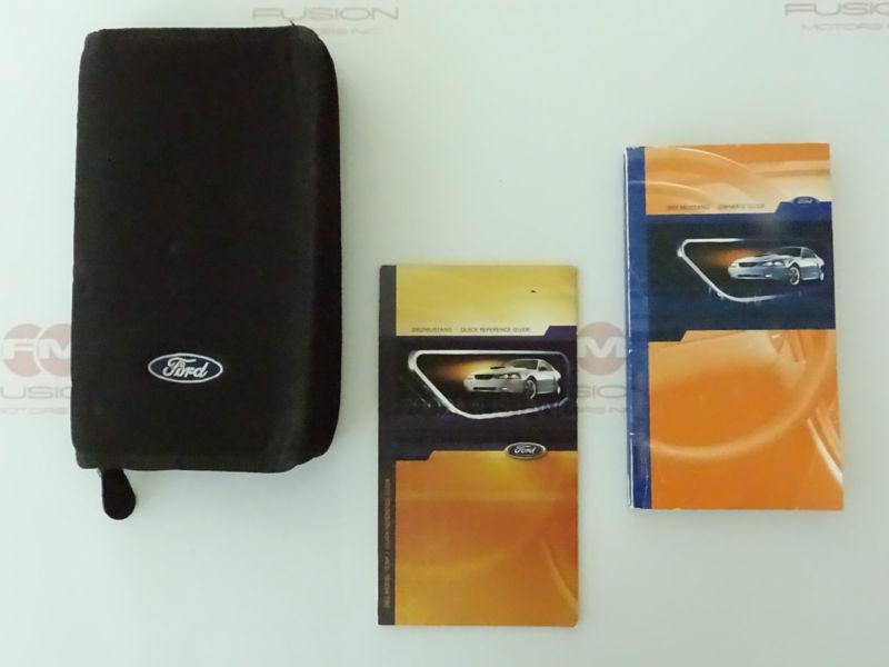 2002 ford mustang owners owner manual with case 