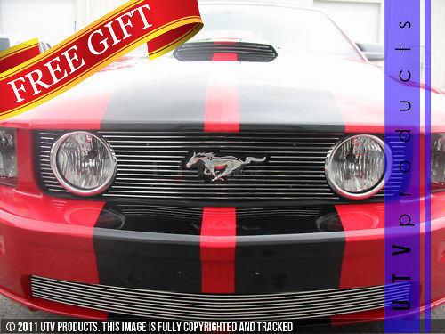 2005 - 2009 ford mustang gt upper & bumper  & hood 5pc billet grille 05 06 07 08