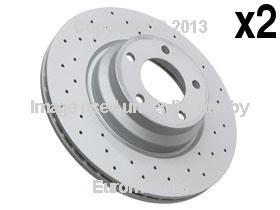 Bmw 335 (2007+) brake disc front cross drilled (x2 rotors) for e90 e92 e93 3.6l