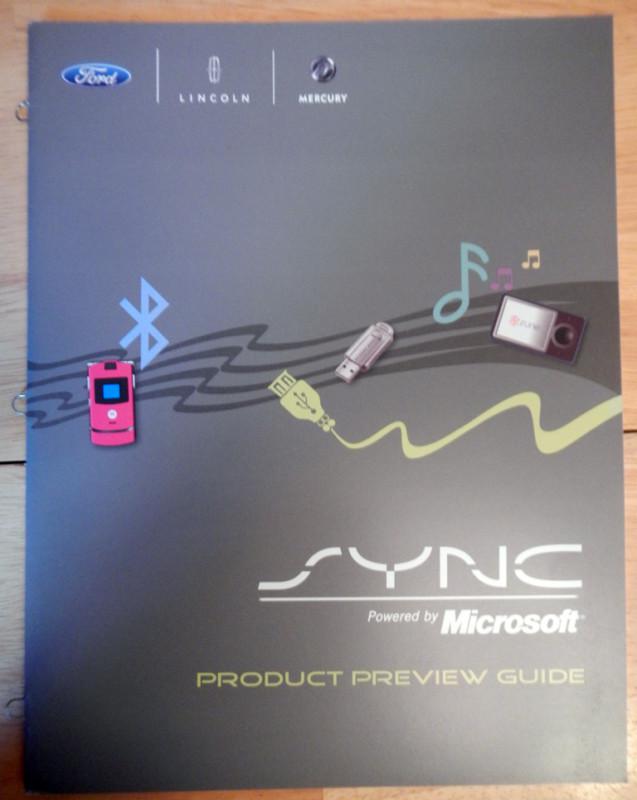 Ford lincoln mercury sync product preview guide