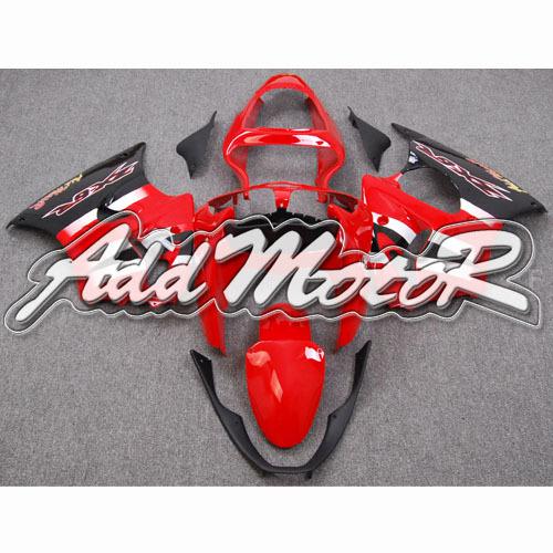 For zzr600 05 06 zx-6r 00-02 injection molded fairing black red 6074s