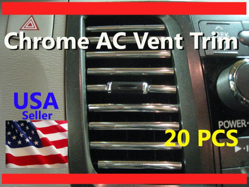 (20pcs) set chrome ac vent trim dash molding interior volvo20