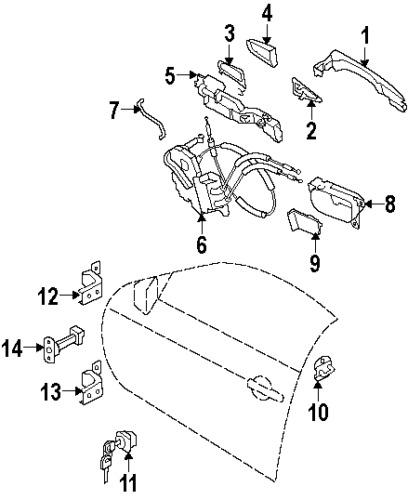 Infiniti h06011ba0a genuine oem factory original lock cylinder