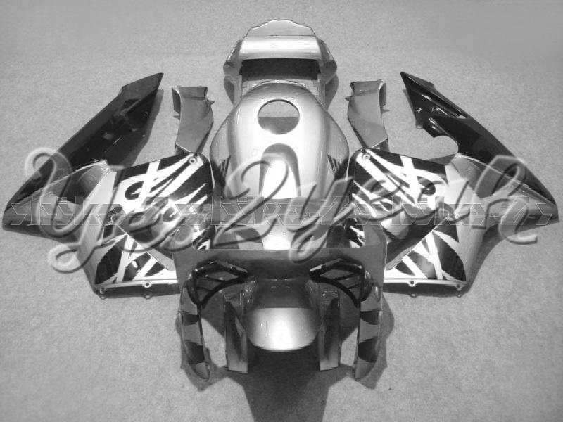 Injection molded fit 2003 2004 cbr600rr 03 04 silver black fairing zn230