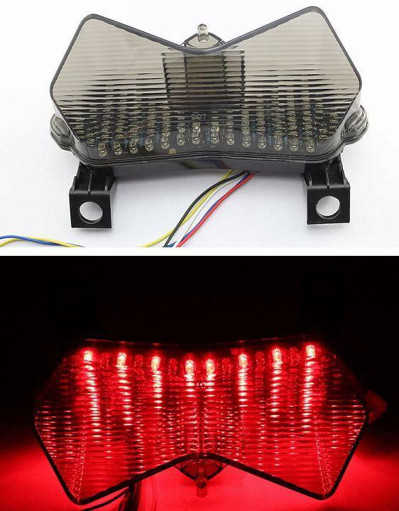 Smoke led integrated brake signals tail light for kawasaki z1000 z750s 03 04 05 