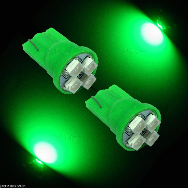 2x w5w t10 501 194 4 smd led sidelight interior bulbs vw audi vag green