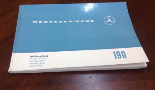 1964 190 pontoon  mecedes benz owners manual rare